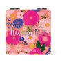 Legami Καθρέπτης Μακιγιάζ Τσάντας Flowers 6x6cm Ροζ 