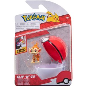 Jazwares Pokemon - Poke Ball Clip N Go με φιγούρα Chimchar with Poke ball 