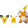 Jazwares Pokemon φιγούρες εξέλιξης 3 τεμ. (Pichu, Pikachu, Raichu) 