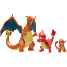 Jazwares Pokemon φιγούρες εξέλιξης 3 τεμ. (Charmander, Charmeleon, Charizardu) 