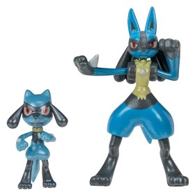 Jazwares Pokemon φιγούρες εξέλιξης 2 τεμ. (Riolu, Lucario) 