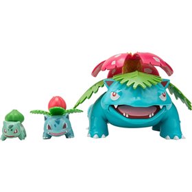 Jazwares Pokemon φιγούρες εξέλιξης 3 τεμ. (Bulbasaur, Ivysaur, Venusaur) 