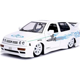 Jada Toys Fast and Furious 1995 Volkswagen Jetta 1 24, White/Blue  Jada Toys Fast and Furious 1995 Volkswagen Jetta 1 24, White/Blue