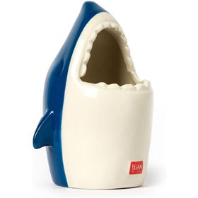 Legami Κεραμική Μολυβοθήκη 12,5 X 7,5 Cm, Desk Friends - Shark Θέμα Καρχαρία Ζωγραφισμένο Με Το Χέρι 