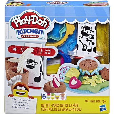 Hasbro Play-Doh Kitchen Creations Silly Snacks Milk n Cookies Set 