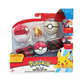 Jazwares Pokemon Clip N Go Poke Ball με ζώνη με φιγούρα Growlithe  Jazwares Pokemon Clip N Go Poke Ball με ζώνη με φιγούρα Growlithe