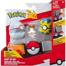 Jazwares Pokemon Clip N Go Poke Ball με ζώνη με φιγούρα Scorbunny  Jazwares Pokemon Clip N Go Poke Ball με ζώνη με φιγούρα Scorbunny