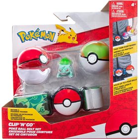 Jazwares Pokemon Clip N Go Poke Ball με ζώνη με φιγούρα Bulbasaur  Jazwares Pokemon Clip N Go Poke Ball με ζώνη με φιγούρα Bulbasaur