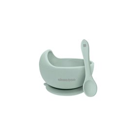 KikkaBoo Παιδικό Σετ Φαγητοδοχείου από Σιλικόνη Yummy Μέντα 