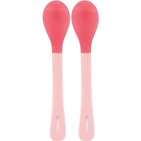 KikkaBoo Βρεφικό Σετ με Κουτάλια με Ένδειξη Θερμοκρασίας από Σιλικόνη Pink 2τμχ  KikkaBoo Βρεφικό Σετ με Κουτάλια με Ένδειξη Θερμοκρασίας από Σιλικόνη Pink 2τμχ