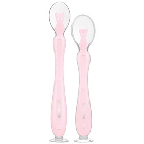 KikkaBoo Βρεφικό Σετ με Κουτάλια Βεντούζα από Σιλικόνη Pink 2τμχ  KikkaBoo Βρεφικό Σετ με Κουτάλια Βεντούζα από Σιλικόνη Pink 2τμχ