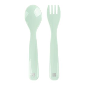KikkaBoo Βρεφικό Σετ με Πιρούνι Glossy από Πλαστικό Mint  KikkaBoo Βρεφικό Σετ με Πιρούνι Glossy από Πλαστικό Mint