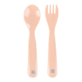 KikkaBoo Βρεφικό Σετ με Πιρούνι Glossy από Πλαστικό Ροζ  KikkaBoo Βρεφικό Σετ με Πιρούνι Glossy από Πλαστικό Ροζ