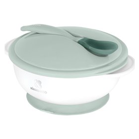 KikkaBoo Μπολάκι Φαγητού με Κουτάλι Ανίχνευσης Θερμότητας Μέντα  KikkaBoo Μπολάκι Φαγητού με Κουτάλι Ανίχνευσης Θερμότητας Μέντα