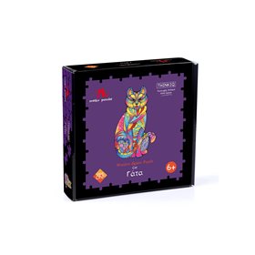 Μαθηματική Βιβλιοθήκη Ξύλινο Παζλ - Γάτα 143 κομμάτια  Μαθηματική Βιβλιοθήκη Ξύλινο Παζλ - Γάτα 143 κομμάτια