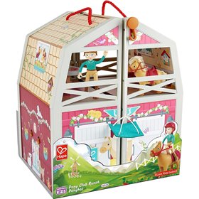 Hape Happy Family Ξύλινος Στάβλος Pony Club 