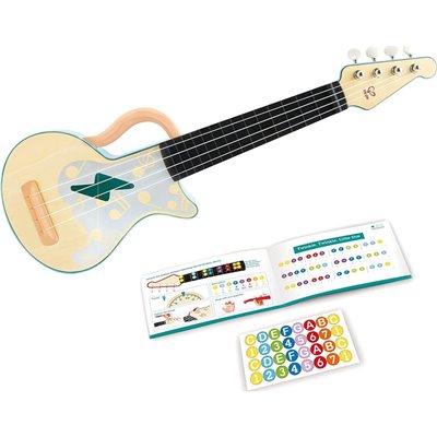 Hape Early Melodies Ξύλινη Κιθάρα Ukulele Rock N Roll 