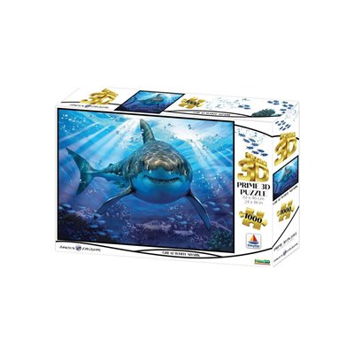 prime3d 3D παζλ 1000 Howard Robinson – Great White Shark 