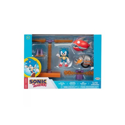 JAKKS PACIFIC Sonic The Hedgehog Διόραμα με 3 Φιγούρες 6.5εκ Sonic, Rhinobot και Chopper  