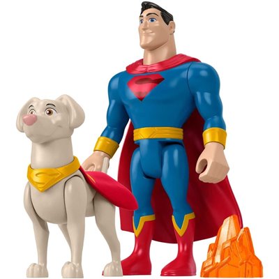 Fisher-Price DC League of Super-pets Superman and Krypto, set 2 Φιγούρες με Αξεσουάρ 