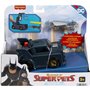 Fisher-Price DC League of Super-pets Οχήματα Σούπερ Εκτόξευσης Super Launch Ace Figure and Batmobile Vehicle 