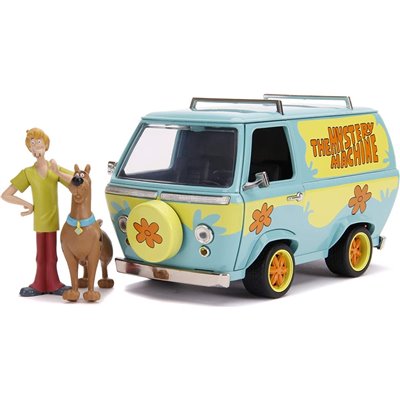 Jada Toys Scooby Doo Mystery Machine 1:24 Scale Die-Cast Replica With Scooby And Shaggy 