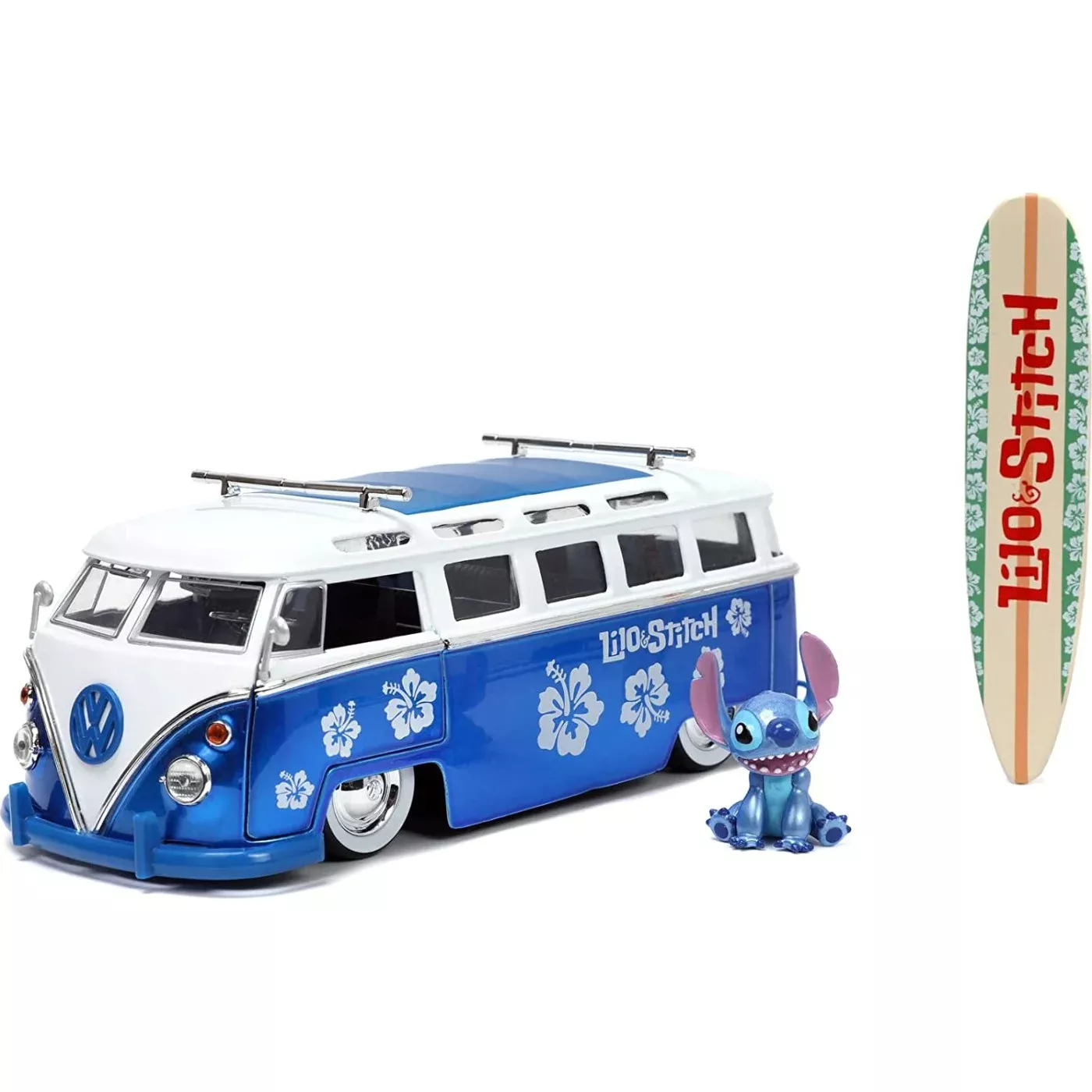 Jada Toys Stitch Φιγούρα με Volkswagen T1 Bus 1:24 Car As Seen On Film And Tv 