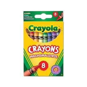 Crayola 8 Πολύχρωμες Κηρομπογιές 