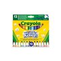 Crayola 12 Washable Fibre-Tip Σουπερ Πλενομενοι Χοντροι Μαρκαδοροι 