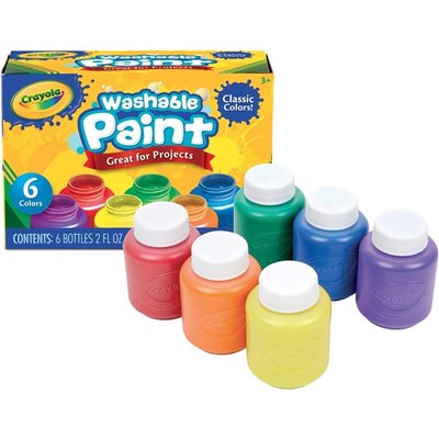 Crayola 6 Μπουκάλια Με Πλενόμενο Χρώμα Τεμπερας 