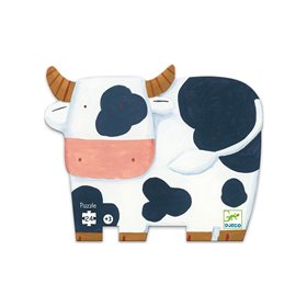 Djeco Παζλ Σε Σχηματικό Κουτί 24 Τεμ. Αγελαδίτσα Στη Φάρμα 