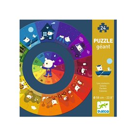 Djeco Παζλ Γίγας Χρώματα 24Τμχ. 