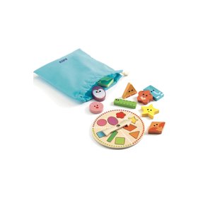 Djeco Ξύλινο Λότο Αφής Χρώματα - Σχήματα 9 Τεμ. 