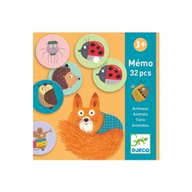 Djeco Μέμο Ζωάκια Του Δάσους 32 Τεμ.  Djeco Μέμο Ζωάκια Του Δάσους 32 Τεμ.