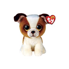 ty Beanie Boos Hugo Χνουδωτό Σκυλάκι Καφέ Και Λευκό 15Εκ 