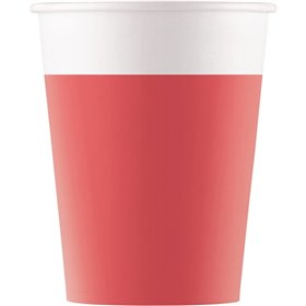 PROCOS Σετ 8 Ποτήρια Χάρτινα Μονόχρωμα Κόκκινο Χρώμα, Χωρητικότητα 200 ml  PROCOS Σετ 8 Ποτήρια Χάρτινα Μονόχρωμα Κόκκινο Χρώμα, Χωρητικότητα 200 ml