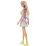 Mattel Barbie Fashionistas Doll 190, Blonde Hair With Purple Streaks, Romper Dress, Yellow Wedge Sneakers, Bracelet 