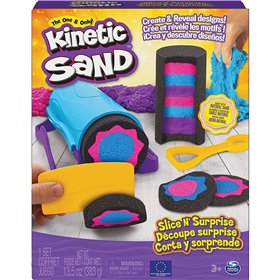 Spin Master Kinetic Sand, Slice N Surprise Set With 383G Of Black, Pink And Blue Αμμο-μαγειρέματα 