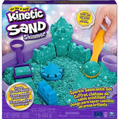 Spin Master Kinetic Sand Sparkle Sandcastle Set - Teal 454G Magic Sand Πράσινο 