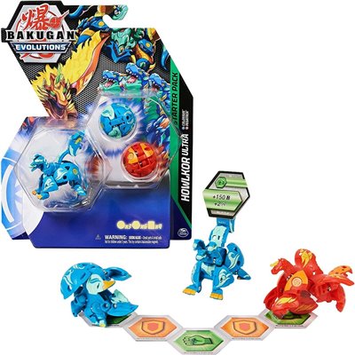 Spin Master Bakugan Evolutions Starter Pack Pack, Howlkor Ultra With Colossus And Pegatrix 