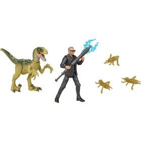 Mattel Jurassic World Ανθρωπος &amp Δεινοσαυρος Σετ Ian Malcolm &amp Juvenile Baryonyx 