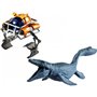 MATCHBOX Jurassic World Αυτοκινητακια &amp Δεινοσαυροι Σετ Mosasaurus Sea Sub 