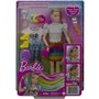 Mattel Barbie Leopard Rainbow Hair Ξανθιά Κούκλα Color-change Hair Feature, 16 Αξεσουάρ 