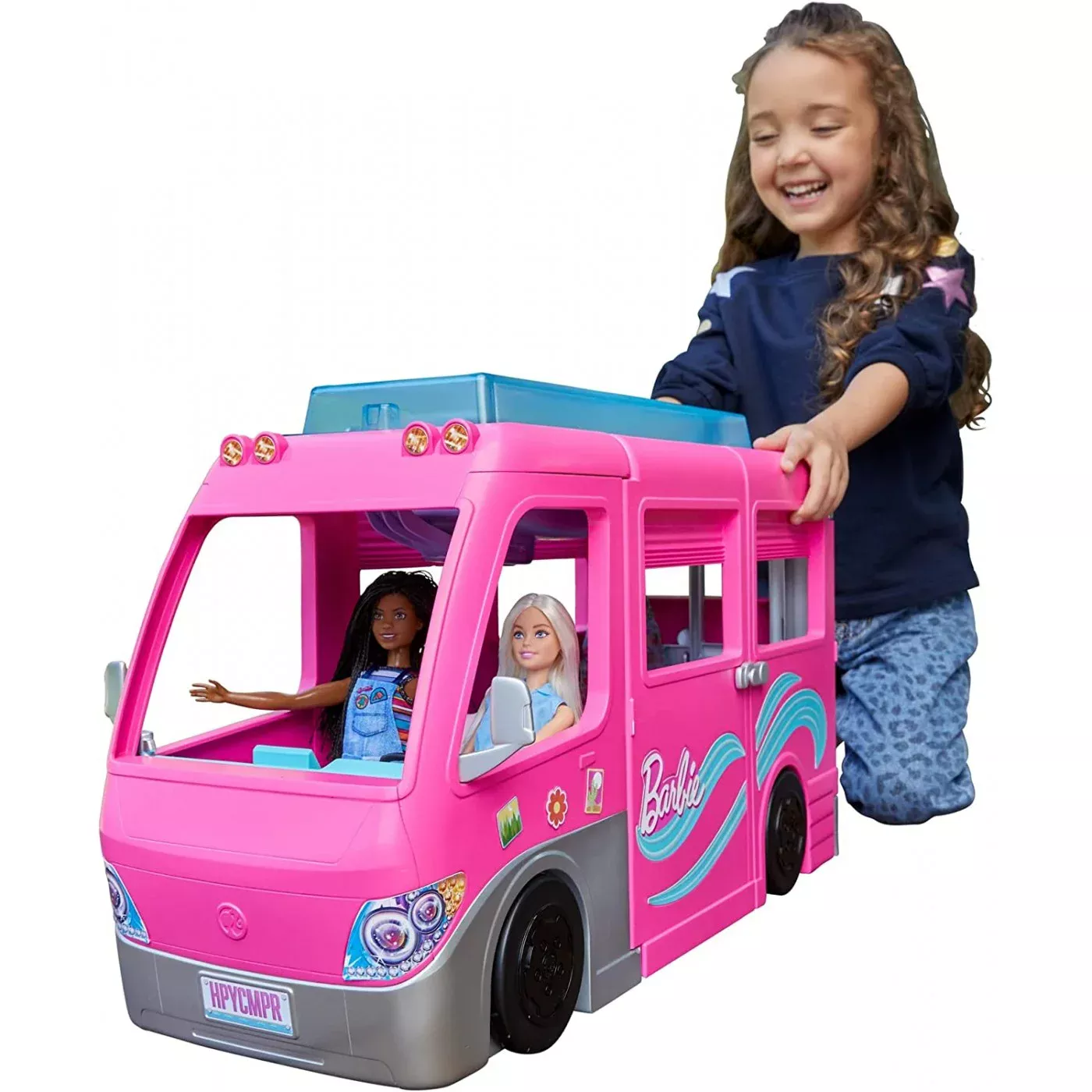 Mattel Barbie Dreamcamper Νέο Τροχόσπιτο με 60+ Αξεσουάρ 