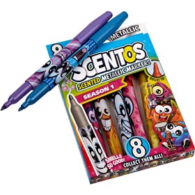 A&G PAPER Μαρκαδόροι Αρωματικοί Scentos Metallics Κουτί 8 Χρωμάτων  A&G PAPER Μαρκαδόροι Αρωματικοί Scentos Metallics Κουτί 8 Χρωμάτων