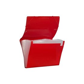 Metron Φάκελος Φυσαρμόνικα Γραμματιοθήκη Α4 12 Θέσεων Κόκκινο 