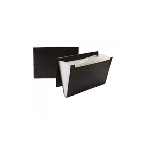 Metron Φάκελος Φυσαρμόνικα Γραμματιοθήκη Α4 12 Θέσεων Μαύρο 