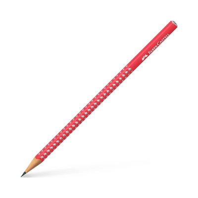 Faber-Castell Sparkle Graphite Pencil, Candy Cane Red Μολύβι Κόκκινο Β 