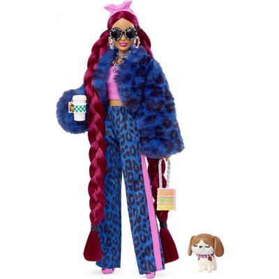 Mattel Barbie Extra - Blue Leopard Track Suit 