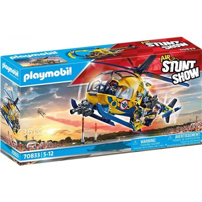 Playmobil Air Stunt Show Ελικόπτερο Με Κινηματογραφικό Συνεργείο 
